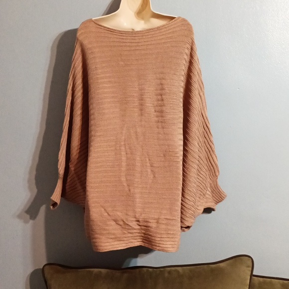 Plus Size Rib Knit Off Shoulder Batwing Sleeve Loose Fit Sweater, Women'… - Picture 17 of 17